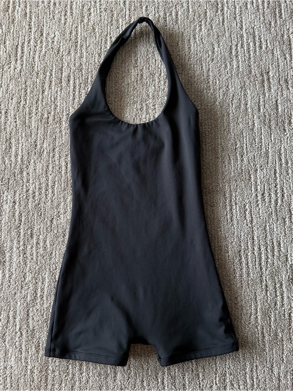 Frankies Bikinis Black Halter Romper